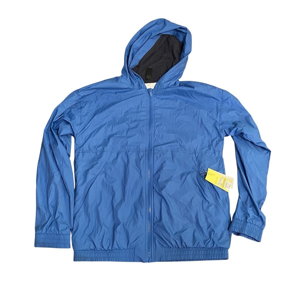 All In Motion Boys Rain Jacket Size XXL‎ 16/18 NWT Blue Lined Hooded
